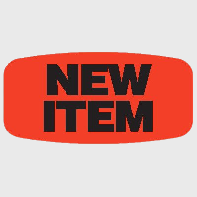 Short Oval Label New Item - 1,000/Roll