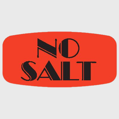 Short Oval Label No Salt - 1,000/Roll