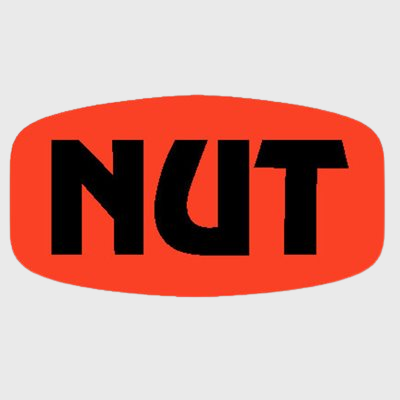 Short Oval Label Nut - 1,000/Roll