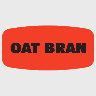 Short Oval Label Oat Bran - 1,000/Roll