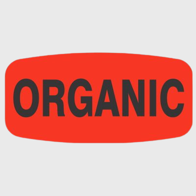 Short Oval Label Organic - 1,000/Roll
