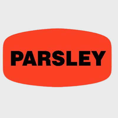 Short Oval Label Parsley - 1,000/Roll