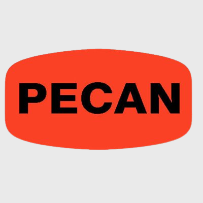 Short Oval Label Pecan - 1,000/Roll