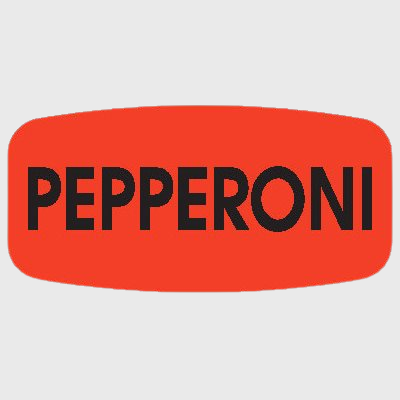 Short Oval Label Pepperoni - 1,000/Roll