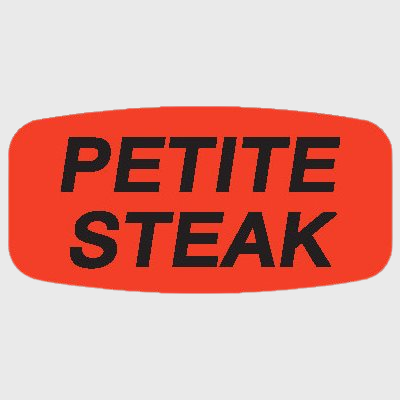 Short Oval Label Petite Steak - 1,000/Roll