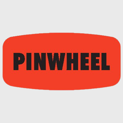 Short Oval Label Pin Wheel - 1,000/Roll