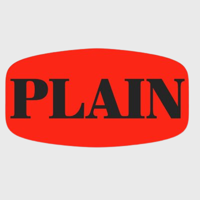 Short Oval Label Plain - 1,000/Roll