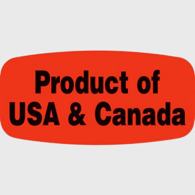Country Of Origin Label Product of USA, Canada - 1,000/Roll