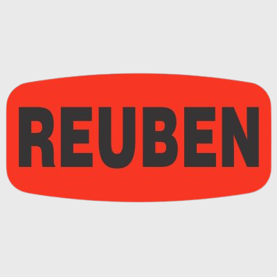 Short Oval Label Reuben - 1,000/Roll