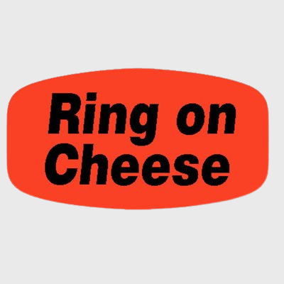 Short Oval Label Ring on Cheese - 1,000/Roll