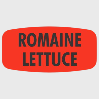 Short Oval Label Romaine Lettuce - 1,000/Roll