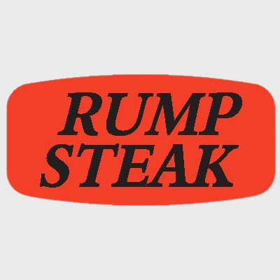 Short Oval Label Rump Steak - 1,000/Roll