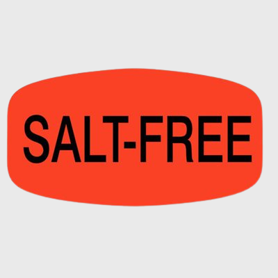 Short Oval Label Salt Free - 1,000/Roll