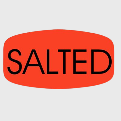 Short Oval Label Salted - 1,000/Roll
