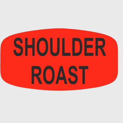 Short Oval Label Shoulder Roast - 1,000/Roll