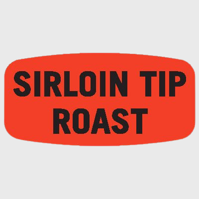 Short Oval Label Sirloin Tip Roast - 1,000/Roll
