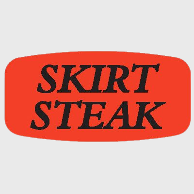Short Oval Label Skirt Steak - 1,000/Roll