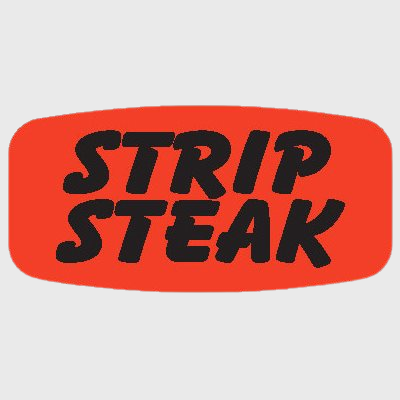 Short Oval Label Strip Steak - 1,000/Roll