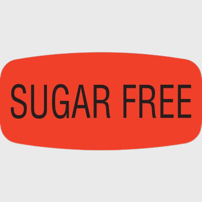 Short Oval Label Sugar Free - 1,000/Roll