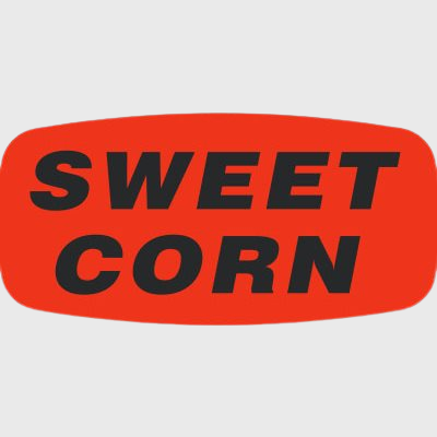 Short Oval Label Sweet Corn - 1,000/Roll