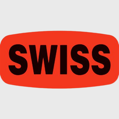 Short Oval Label Swiss - 1,000/Roll