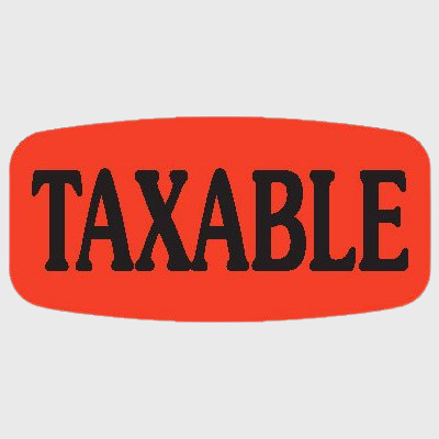 Short Oval Label Taxable - 1,000/Roll