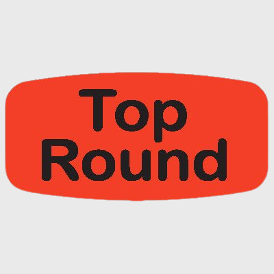 Short Oval Label Top Round - 1,000/Roll