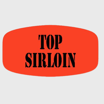 Short Oval Label Top Sirloin - 1,000/Roll