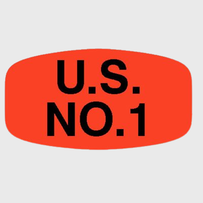Short Oval Label U.S. No. 1 - 1,000/Roll