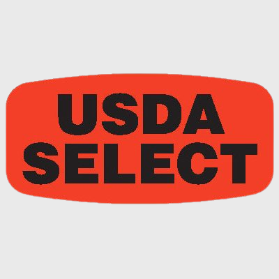 Short Oval Label USDA Select - 1,000/Roll