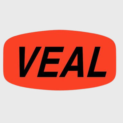 Meat and Seafood Label Veal - 1,000/Roll
