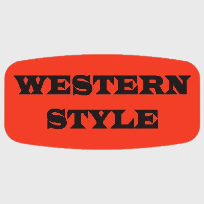 Short Oval Label Western Style - 1,000/Roll