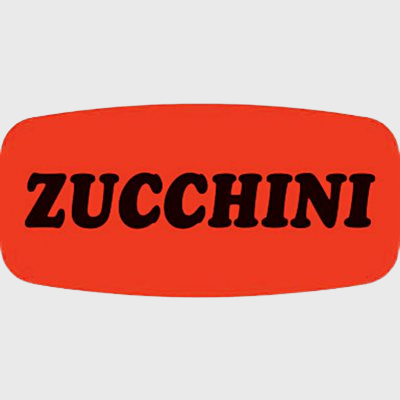 Short Oval Label Zucchini - 1,000/Roll