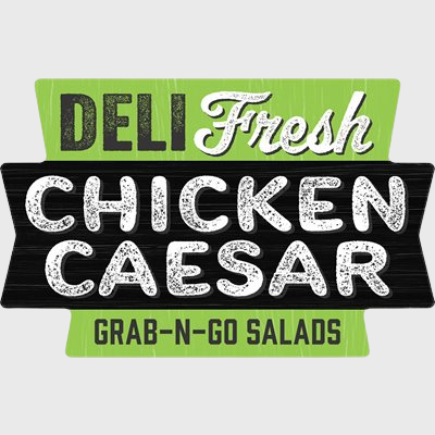Grab & Go Label Deli Fresh Chicken Caesar Salad - 500/Roll