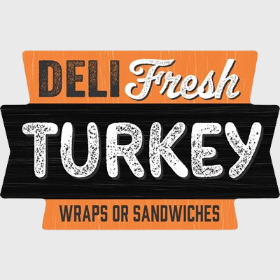 Grab & Go Label Deli Fresh Turkey Wrap / Sandwich - 500/Roll