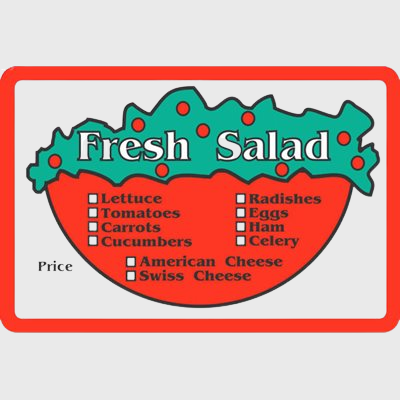 Specialty Deli Label Fresh Salad Check Off - 500/Roll