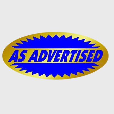 Gold Foil Label As Advertised - 500/Roll