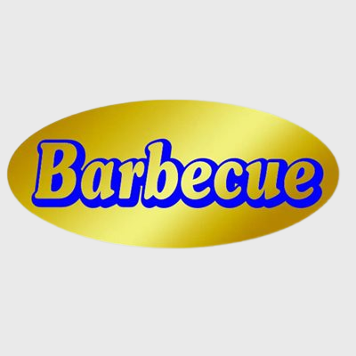 Gold Foil Label Barbecue - 500/Roll