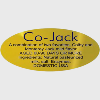 Gold Foil Label Co-Jack With Ingredients - 500/Roll