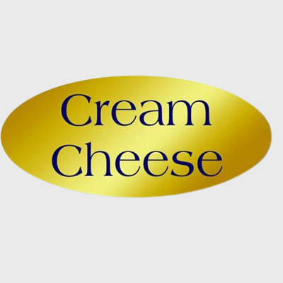 Gold Foil Label Cream Cheese - 500/Roll