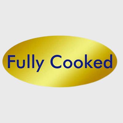 Gold Foil Label Fully Cooked - 500/Roll
