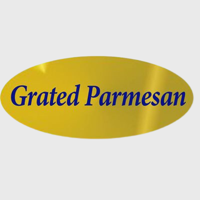 Gold Foil Label Grated Parmesan - 500/Roll