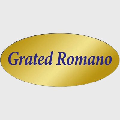 Gold Foil Label Grated Romano - 500/Roll