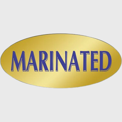 Gold Foil Label Marinated - 500/Roll