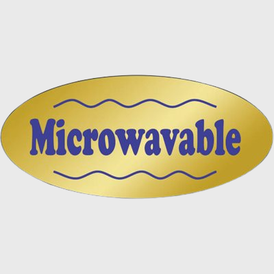 Gold Foil Label Microwavable - 500/Roll