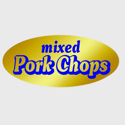 Gold Foil Label Mixed Pork Chops - 500/Roll