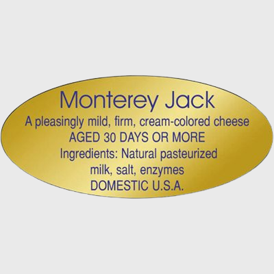 Gold Foil Label Monterey Jack - 500/Roll