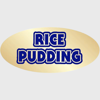 Gold Foil Label Rice Pudding - 500/Roll