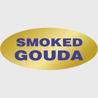 Gold Foil Label Smoked Gouda - 500/Roll