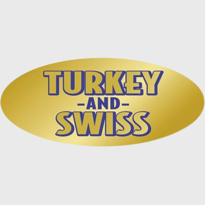 Gold Foil Label Turkey And Swiss - 500/Roll